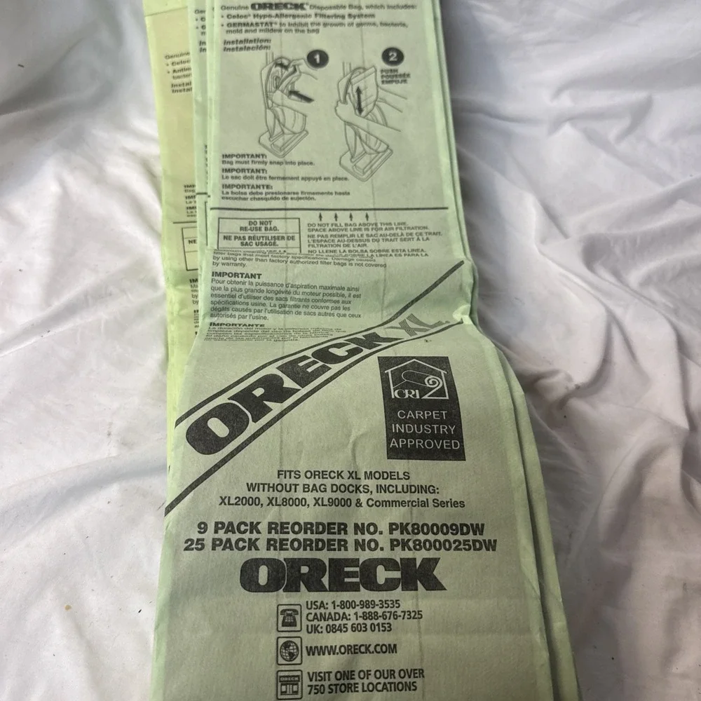 14 Celoc Hypo Allergenic Bags for Oreck XL Upright Vacuum Type Germastat